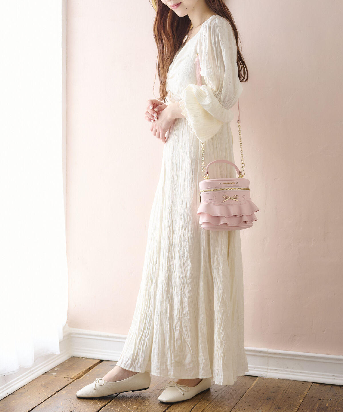 Samantha Vega「フリルリボンバニティーバッグ」|ショルダー・メッセンジャー|