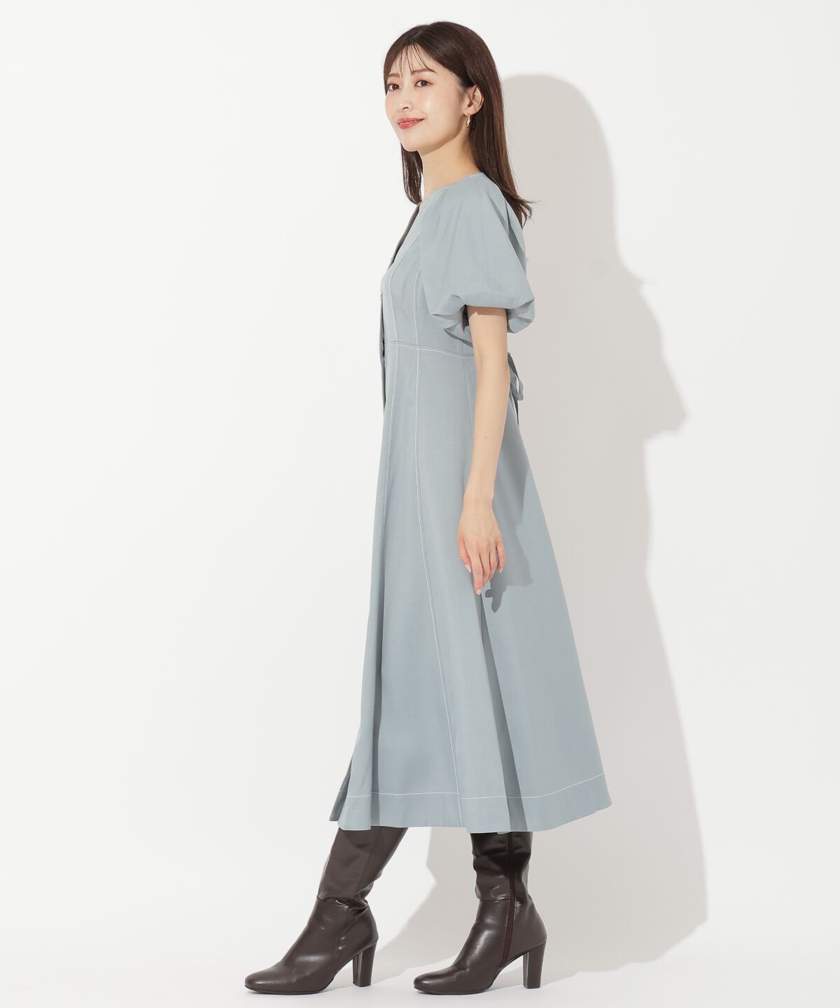 アンドクチュール「ボリュームスリーブワンピース」|ワンピース|