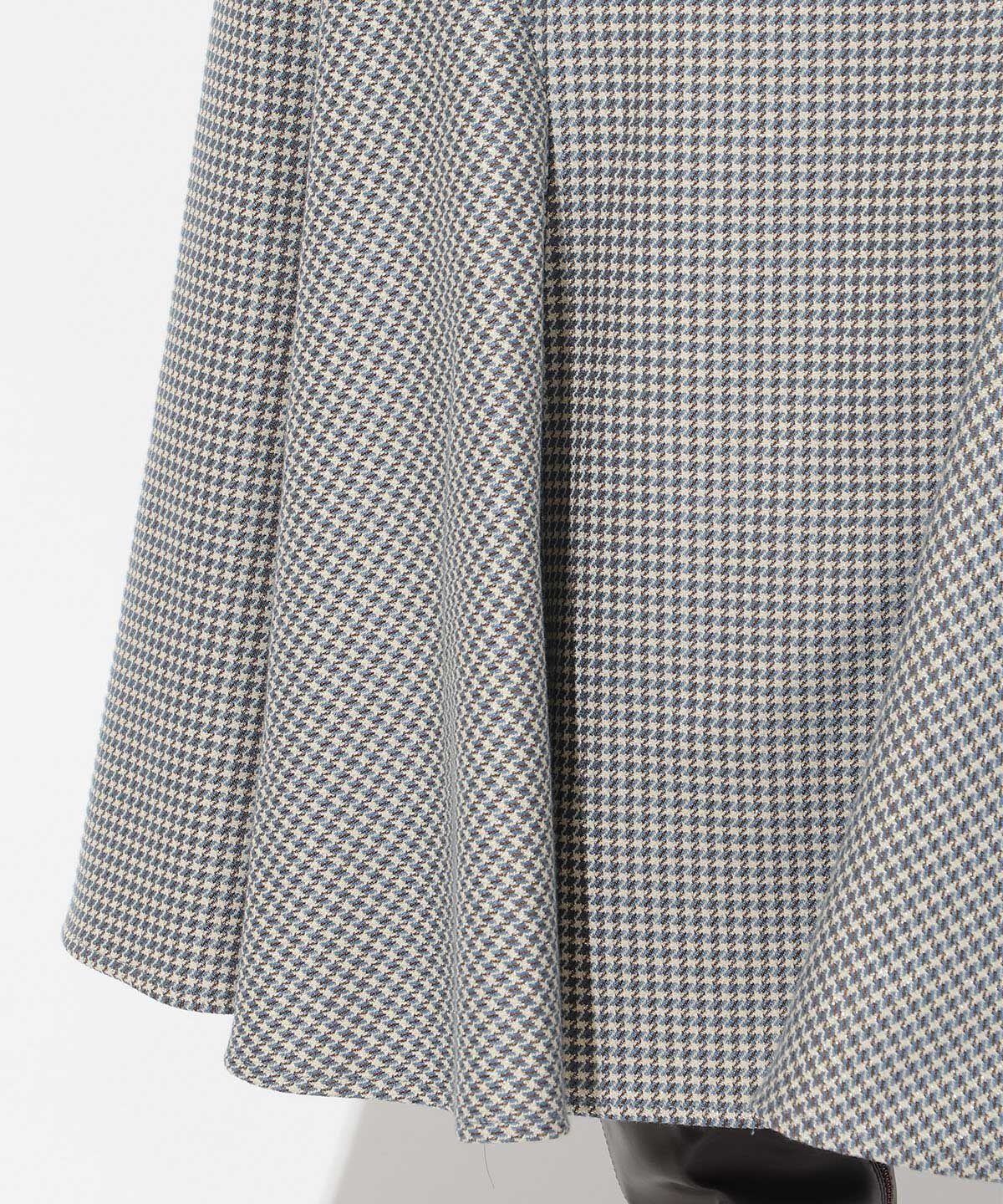 アンドクチュール「サイドベルト千鳥切替スカート」|フレア|