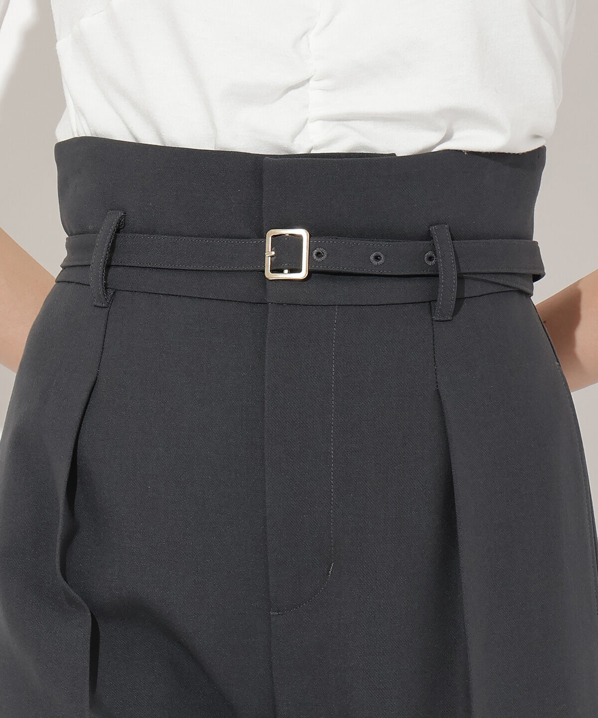 アンドクチュール「ツィルベルト付ワイドパンツ」|その他|