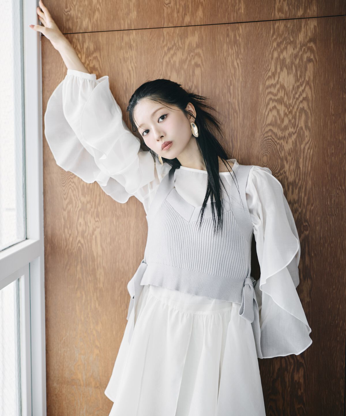 アンドクチュール「ニットレイヤードチュニック」|チュニック|