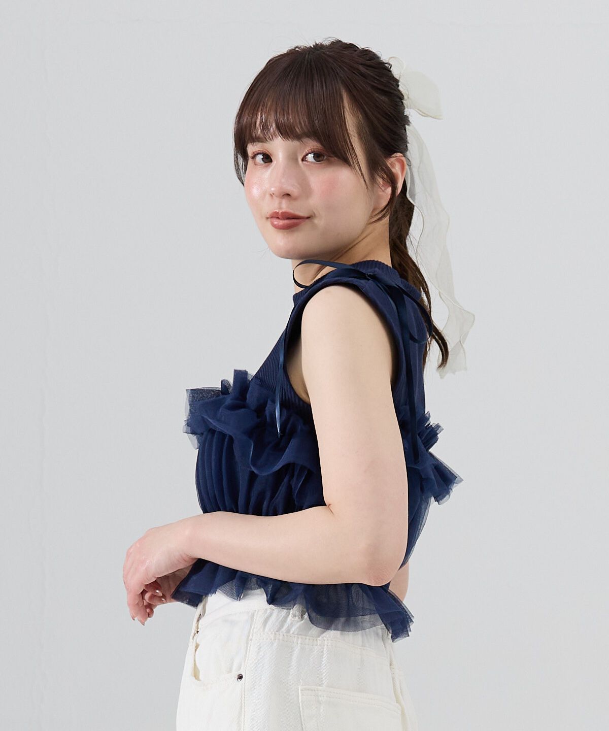 REDYAZEL「チュールビスチェｘノースリカットソー」|Tシャツ・カットソー|