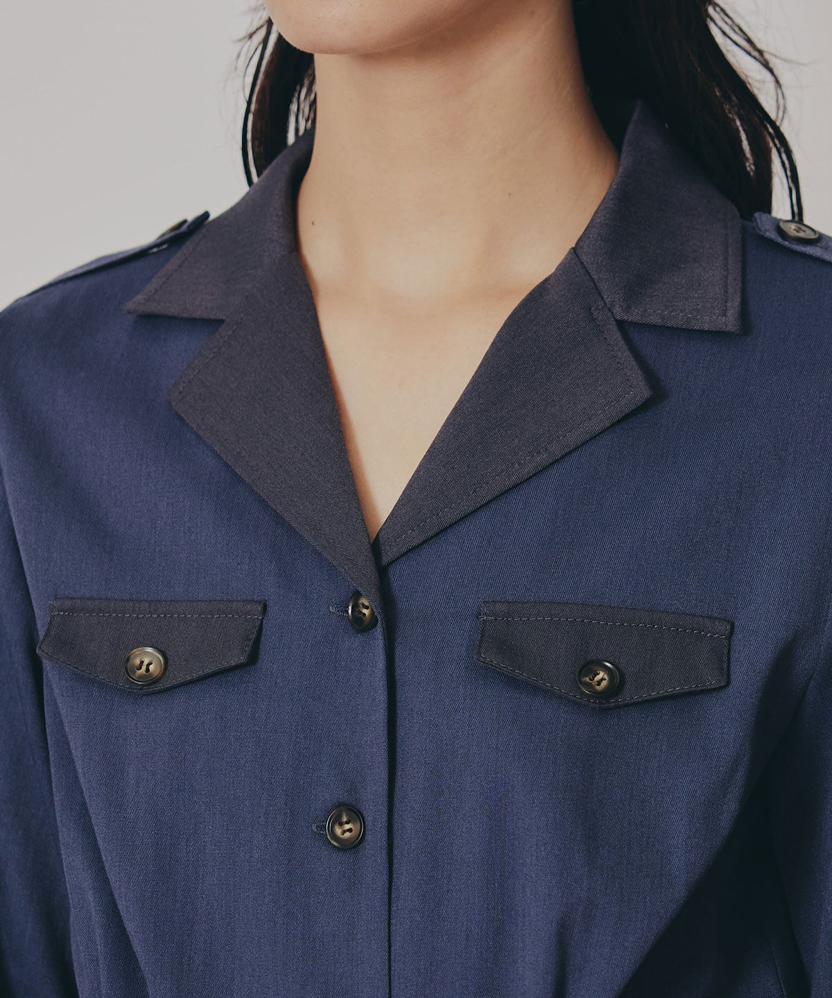 REDYAZEL「バイカラーベルトショートオールインワン」|オールインワン|