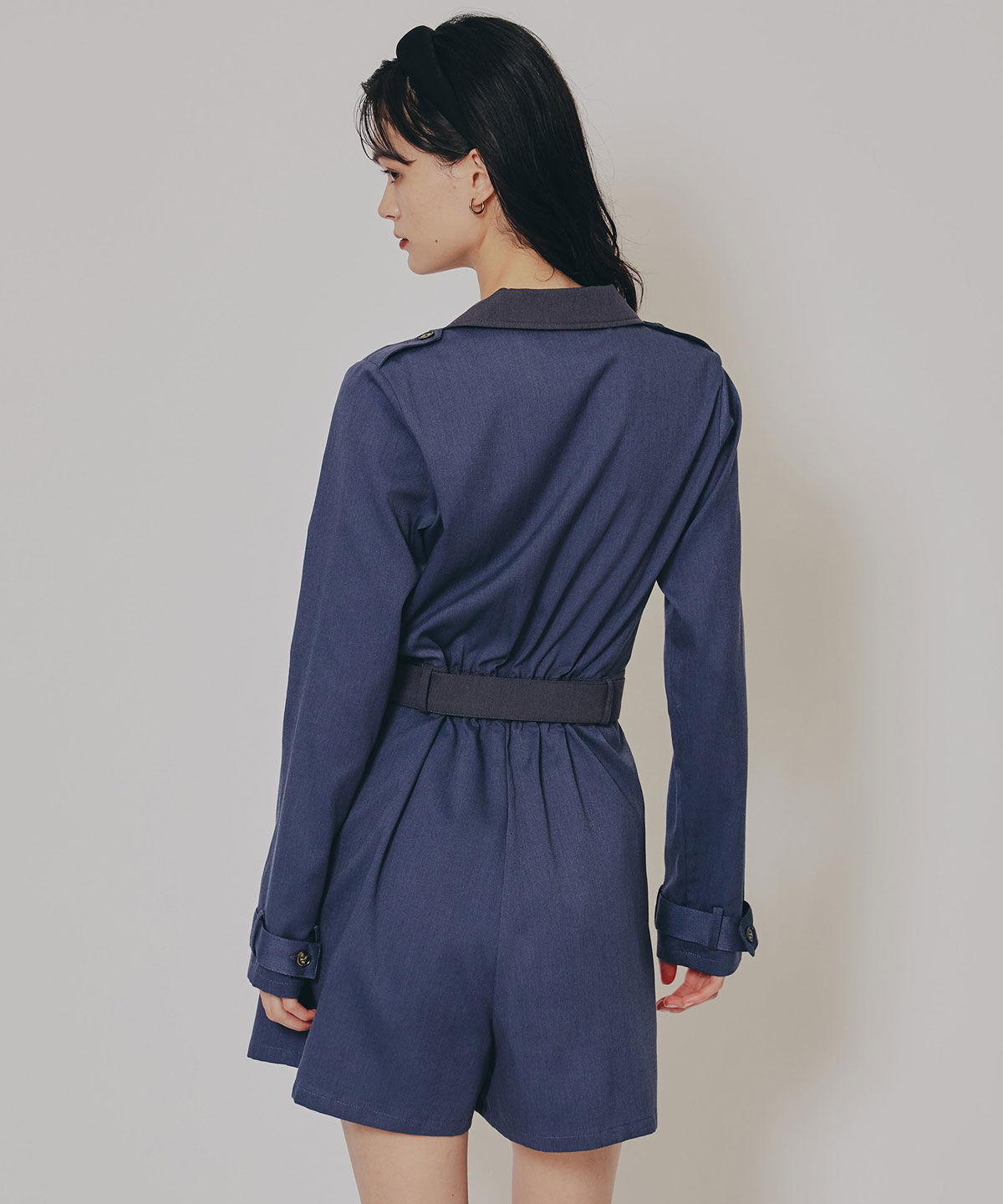 REDYAZEL「バイカラーベルトショートオールインワン」|オールインワン|