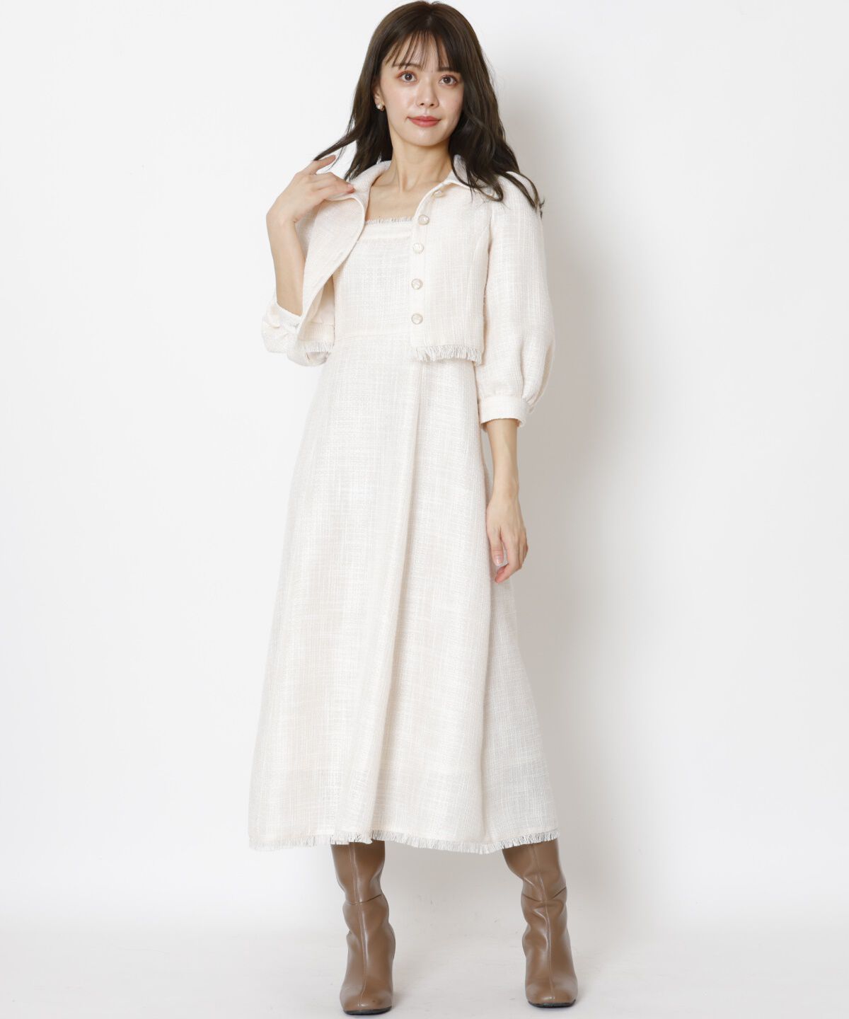 WILLSELECTION「ツィードジャケットワンピースセット」|ワンピース|ﾗｲﾄﾍﾞｰｼﾞｭ