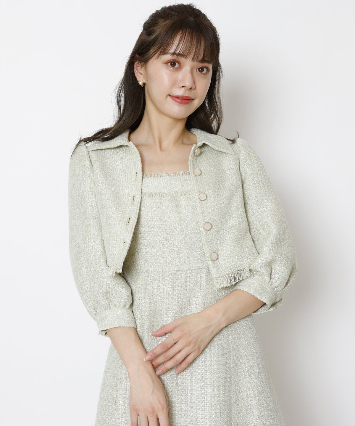 WILLSELECTION「ツィードジャケットワンピースセット」|ワンピース|