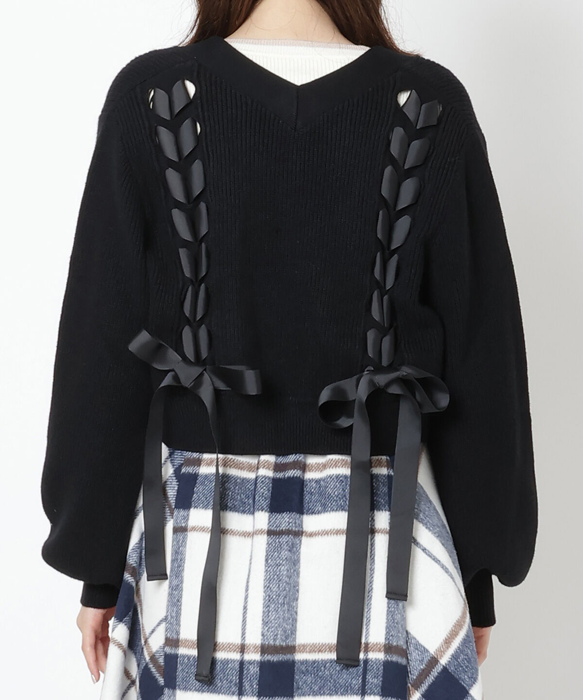 WILLSELECTION「バックレースアップカーディガン」|カーディガン|