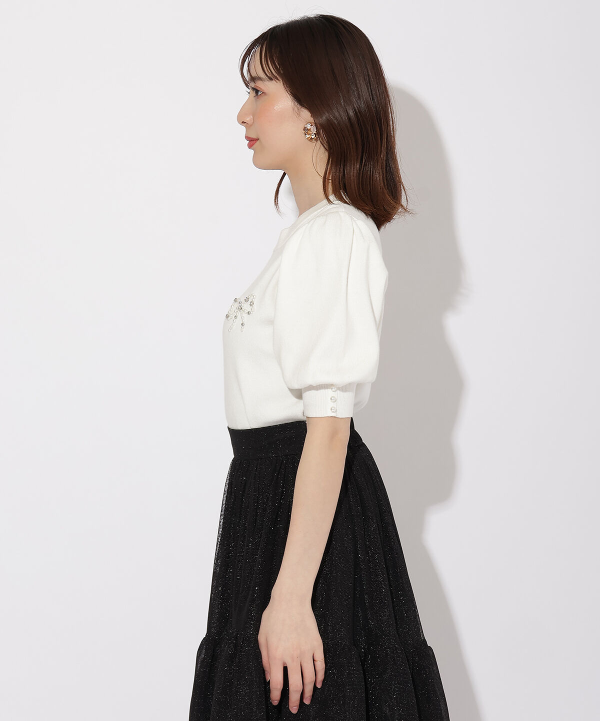 WILLSELECTION「リボンモチーフニットプルオーバー」|ニット・セーター|