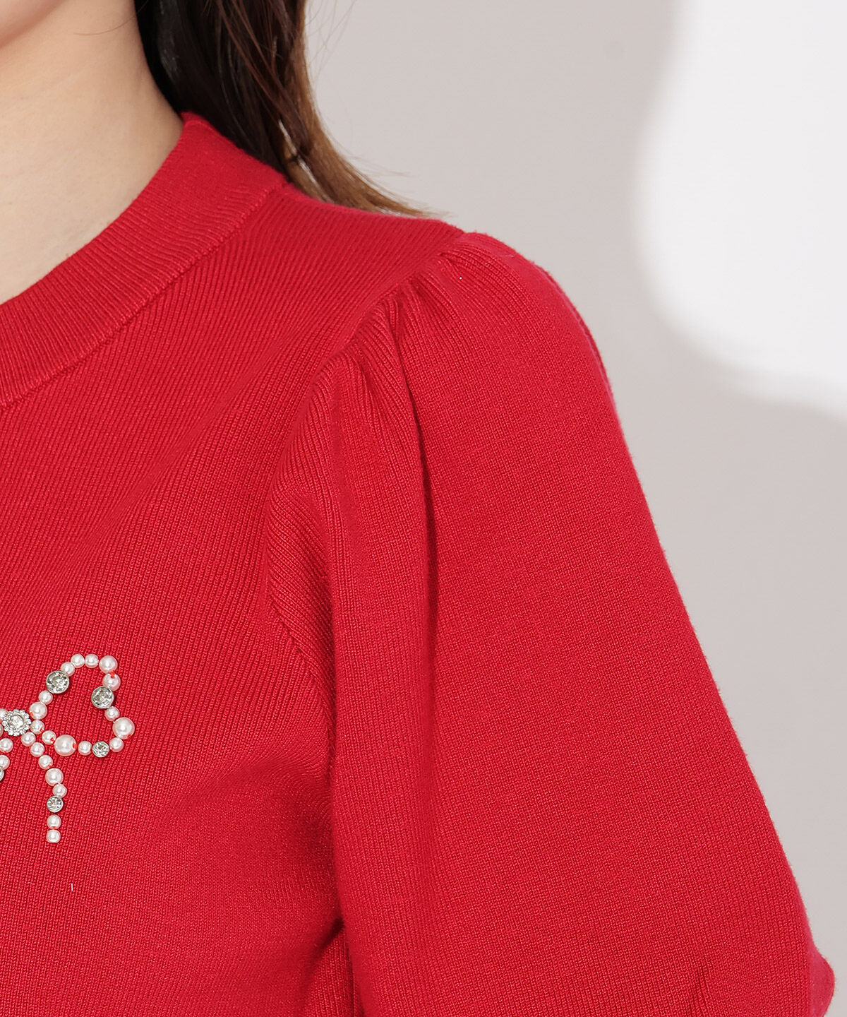 WILLSELECTION「リボンモチーフニットプルオーバー」|ニット・セーター|