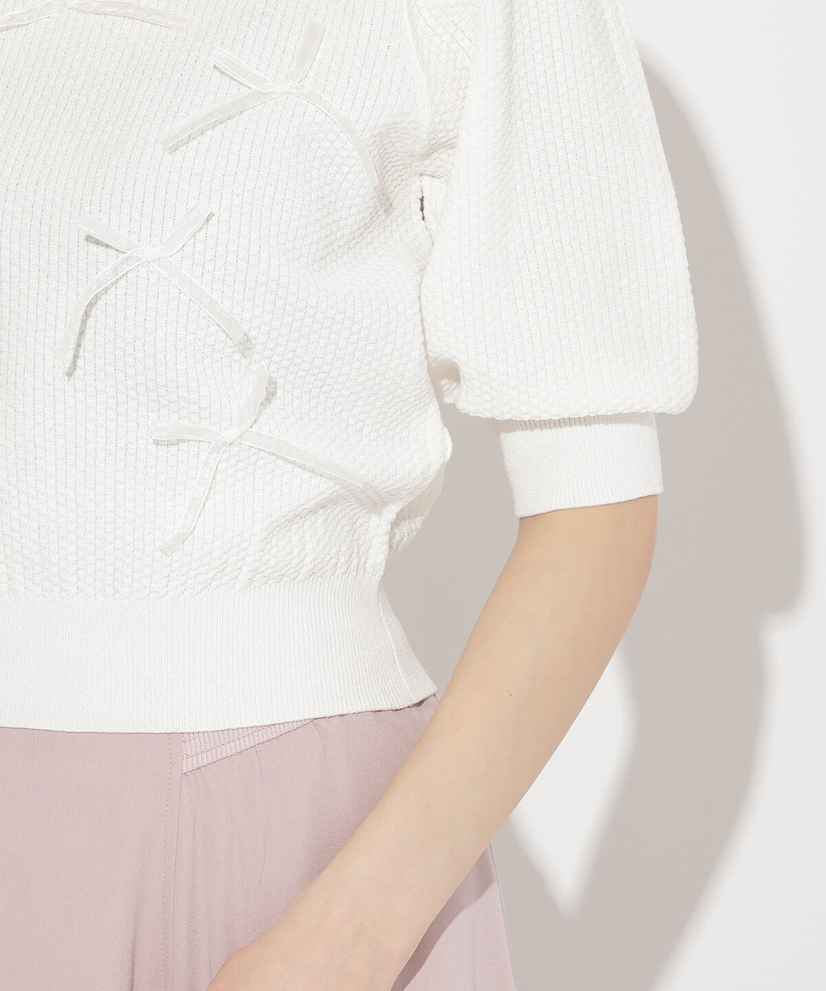 WILLSELECTION「リボンラメニットプルオーバー」|ニット・セーター|