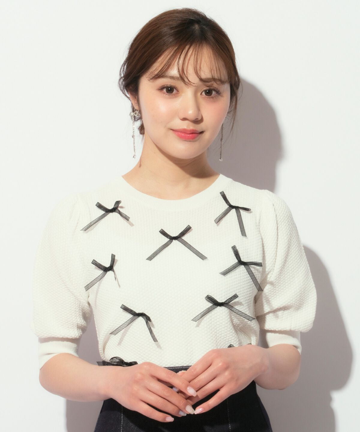 WILLSELECTION「リボンラメニットプルオーバー」|ニット・セーター|