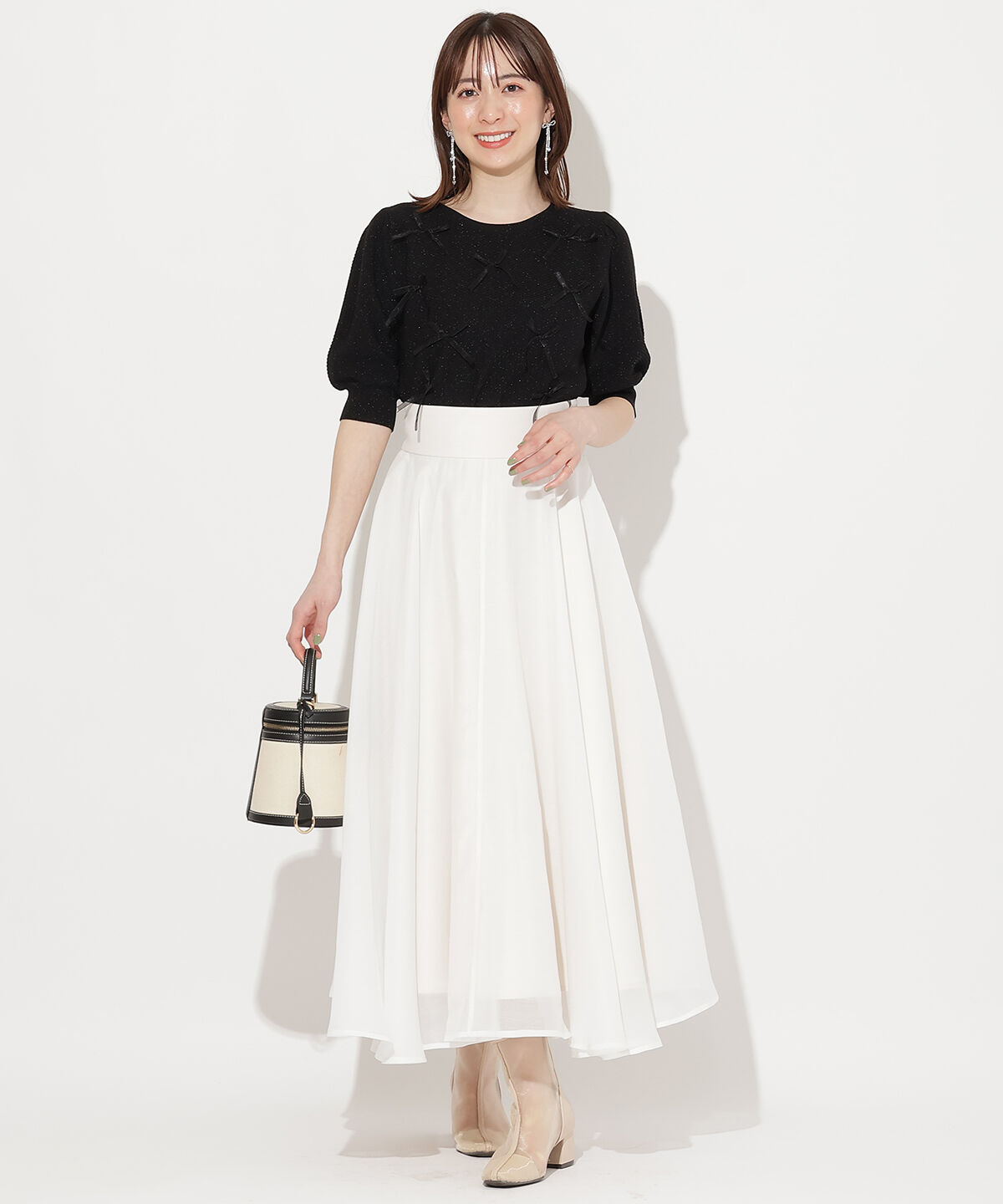 WILLSELECTION「リボンラメニットプルオーバー」|ニット・セーター|