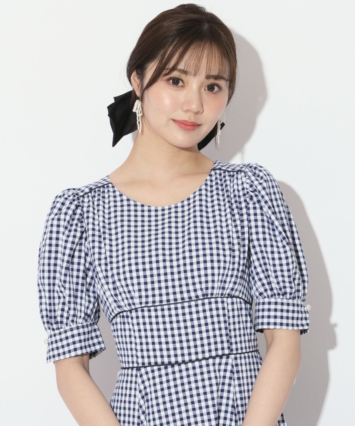 WILLSELECTION「ギンガムパフ袖ワンピース」|ワンピース|