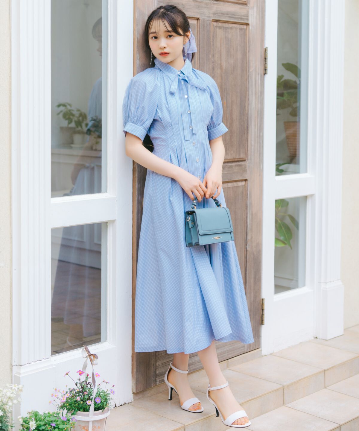 WILLSELECTION「ラグランスリーブストライプシャツワンピース」|ワンピース|