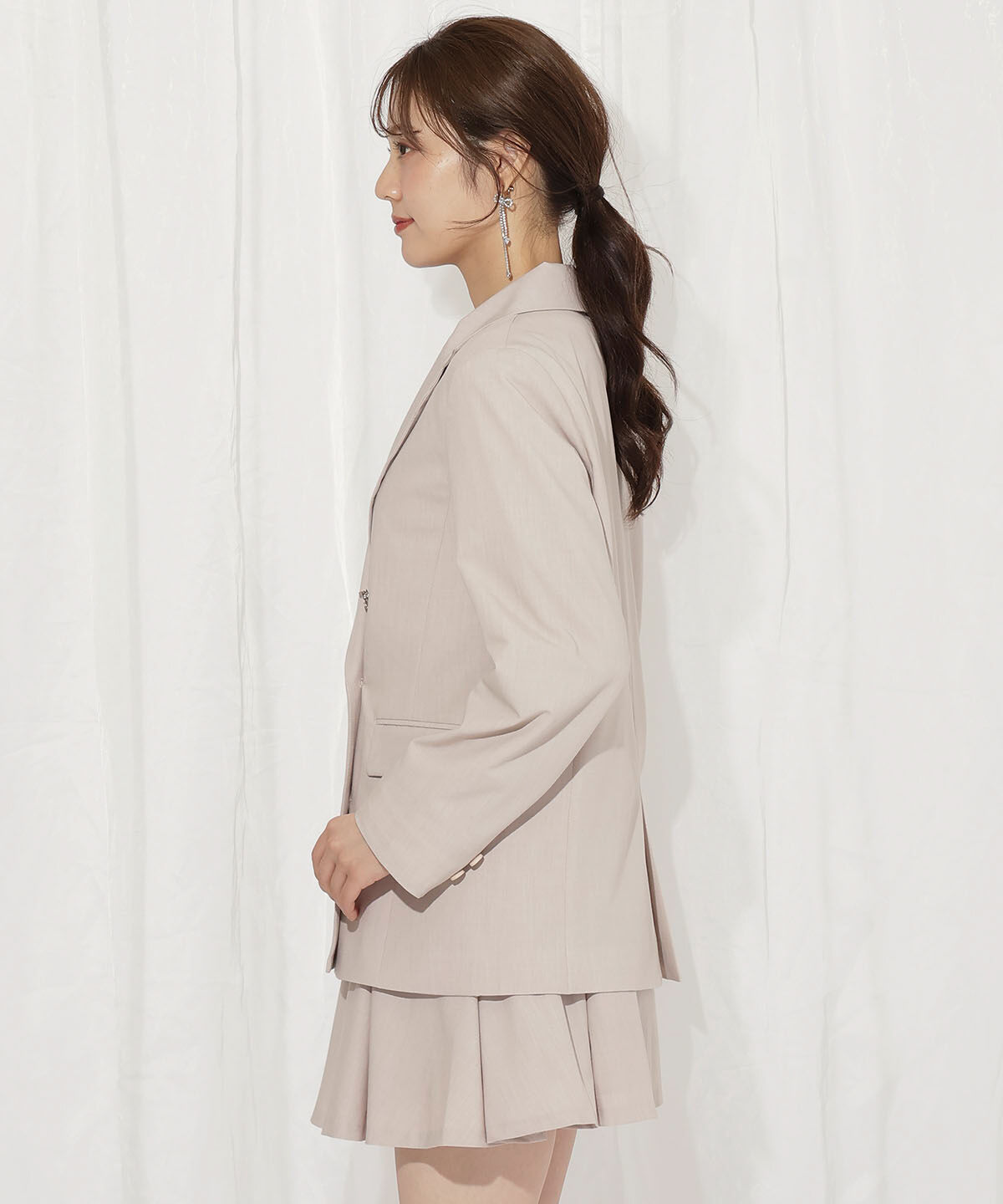 WILLSELECTION「リボンボタンジャケット」|テーラードジャケット|