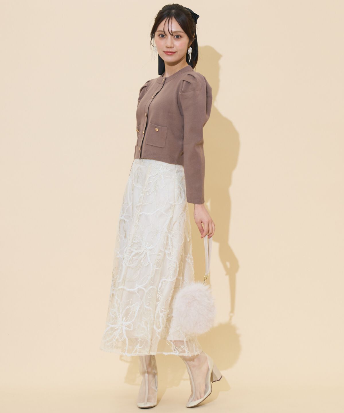 WILLSELECTION「タックスリーブニットカーディガン」|カーディガン|