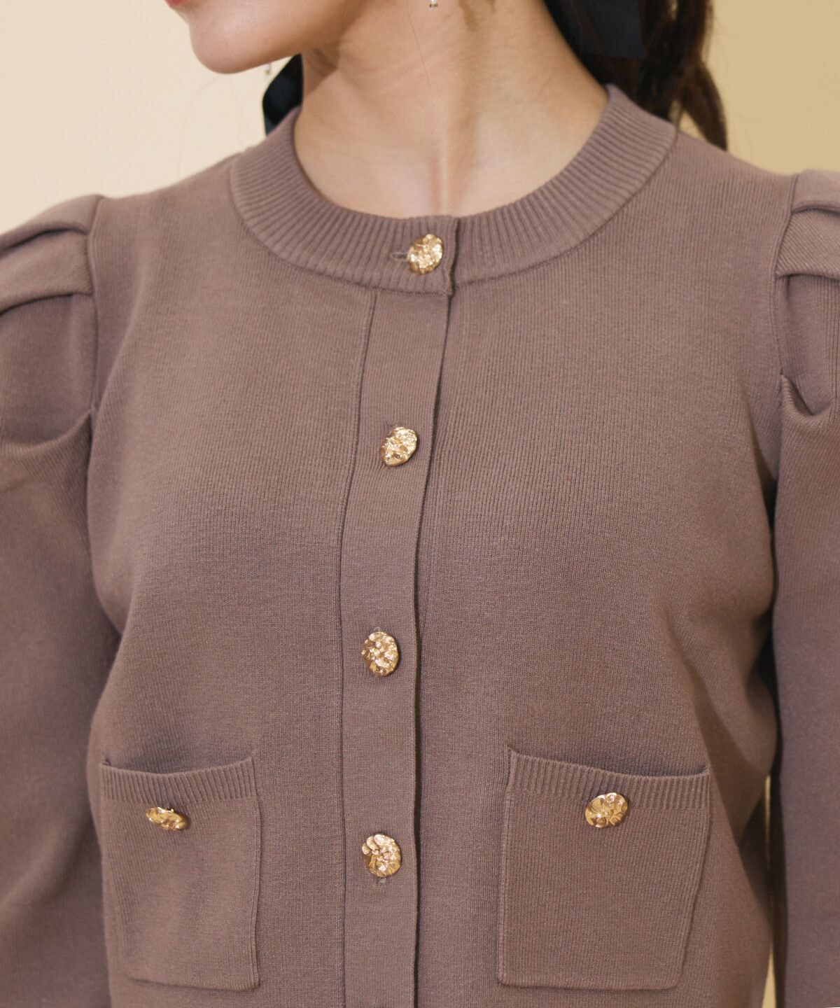 WILLSELECTION「タックスリーブニットカーディガン」|カーディガン|