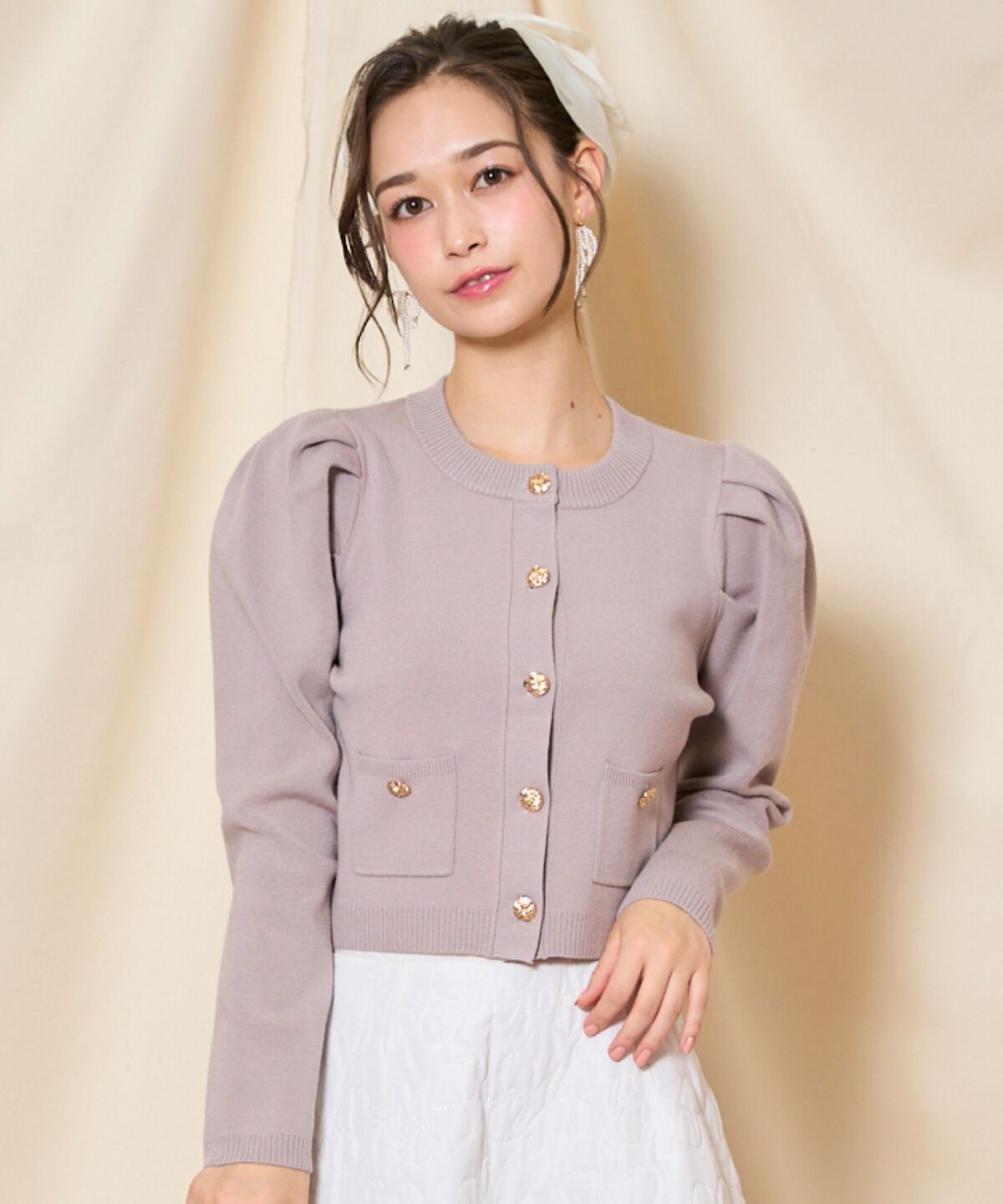 WILLSELECTION「タックスリーブニットカーディガン」|カーディガン|