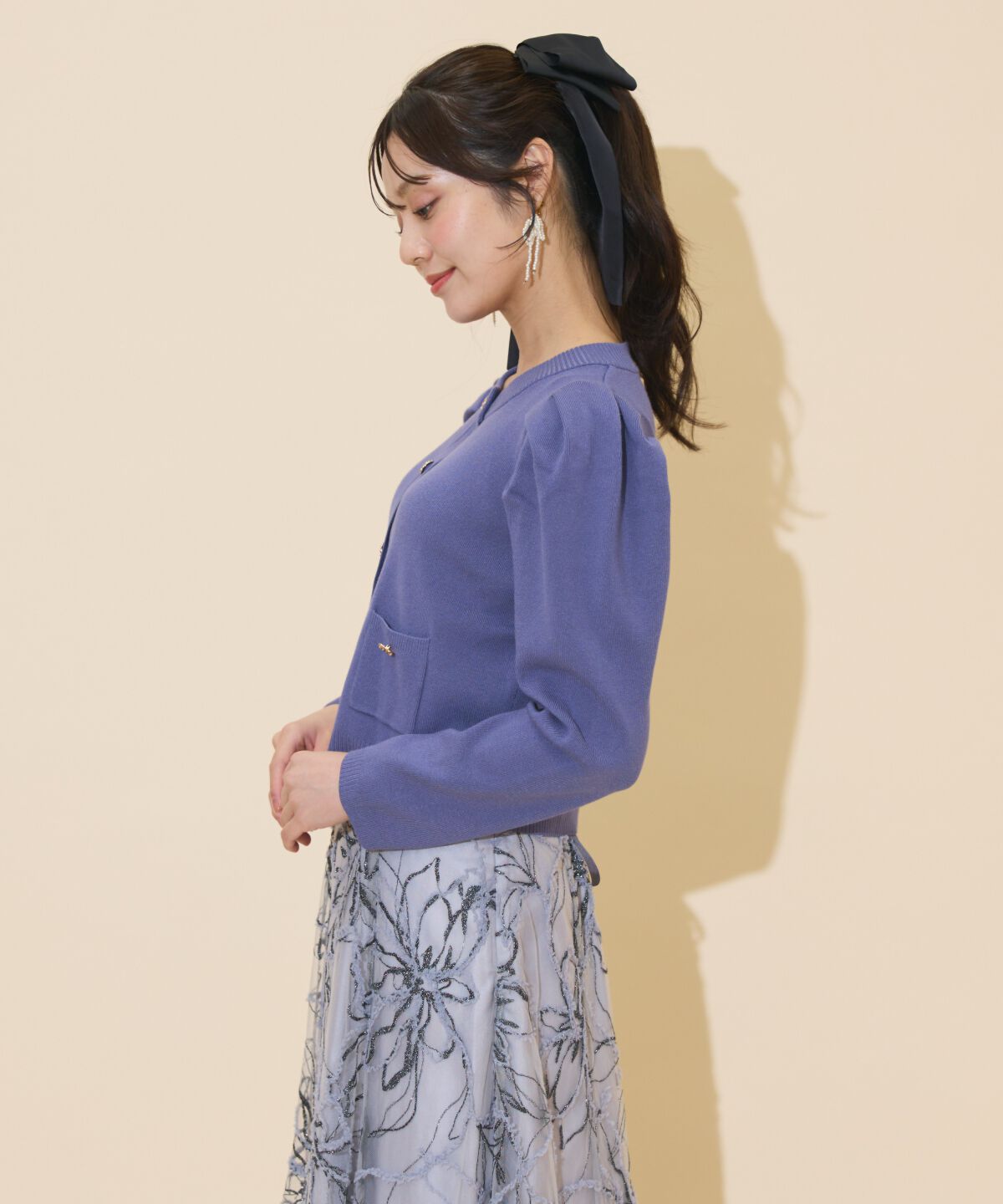 WILLSELECTION「タックスリーブニットカーディガン」|カーディガン|