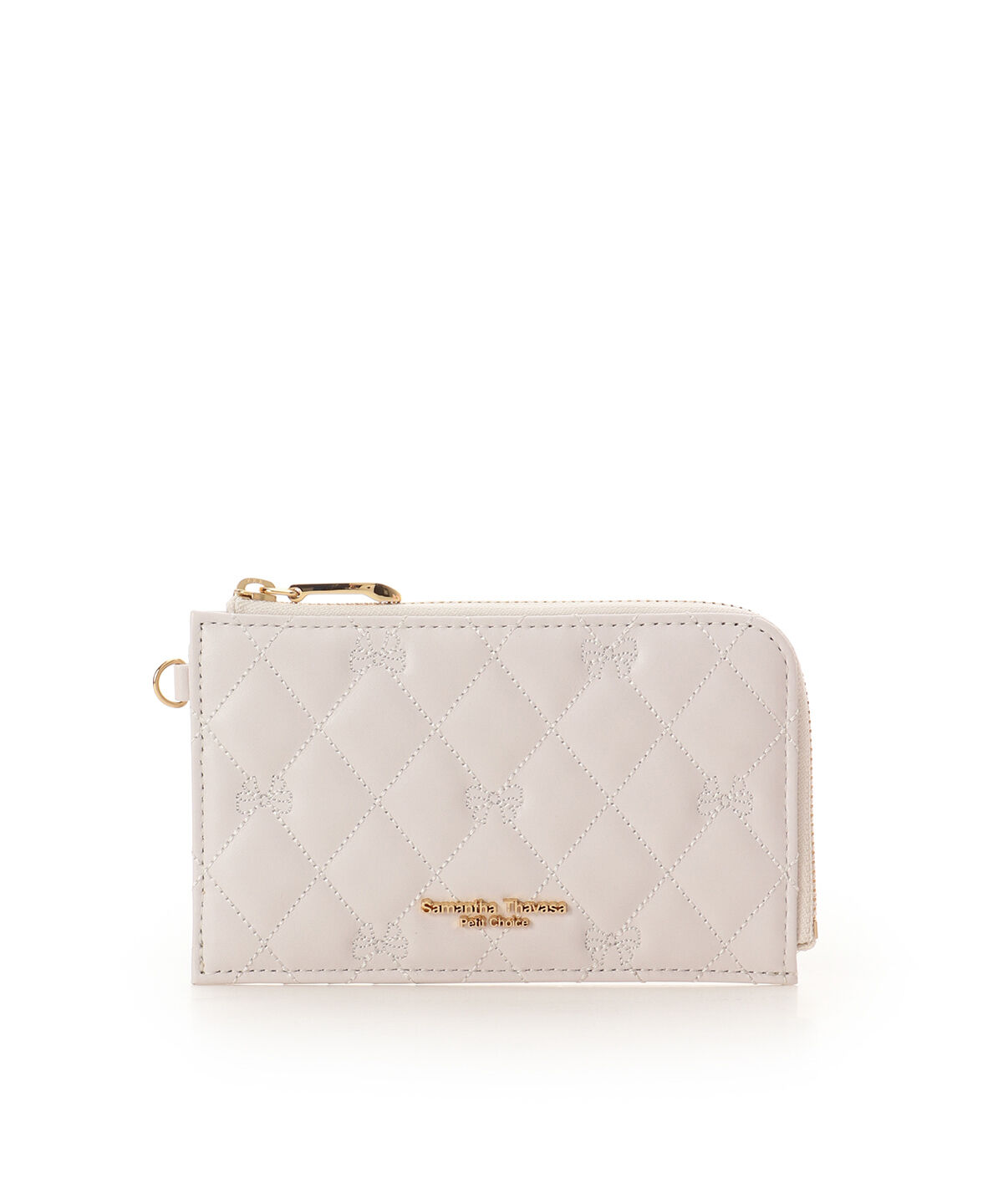Samantha Thavasa Petit Choice「リボンキルト マルチケース」|コインケース|オフホワイト