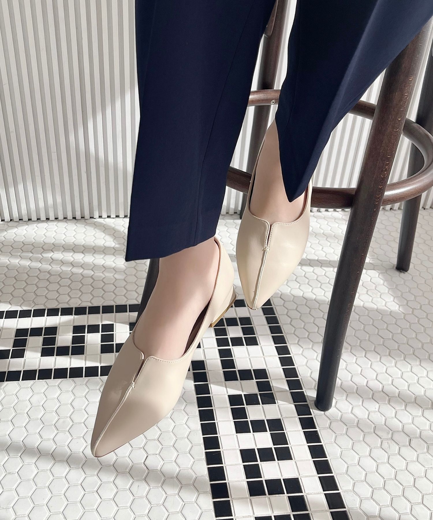 ORiental TRaffic「【WEB限定/累計2万足突破】フレア ヒール ポインテッドトゥ パンプス /45301 ヒール2.8ｃｍ 通勤靴 」|パンプス|