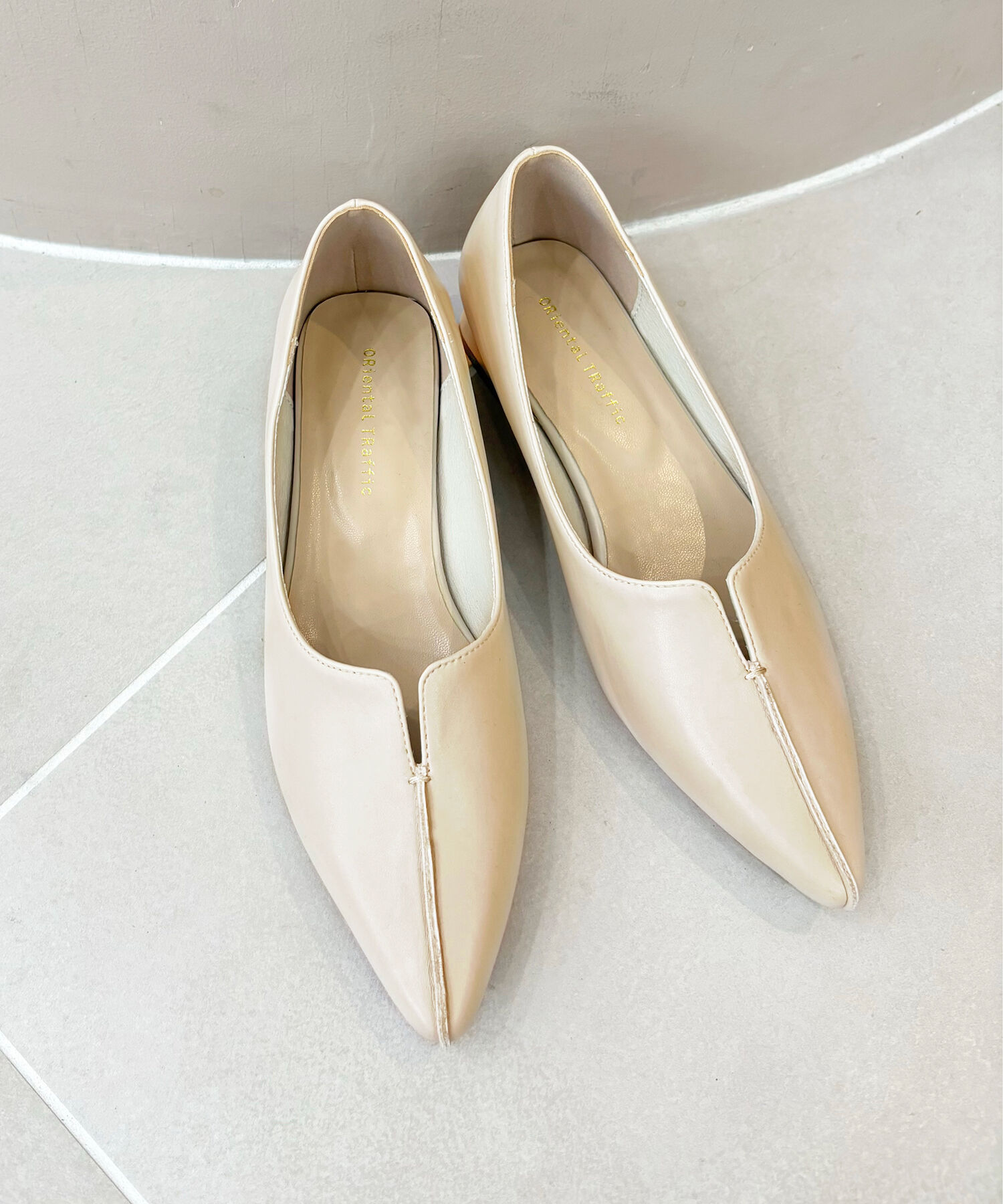 ORiental TRaffic「【WEB限定/累計2万足突破】フレア ヒール ポインテッドトゥ パンプス /45301 ヒール2.8ｃｍ 通勤靴 」|パンプス|