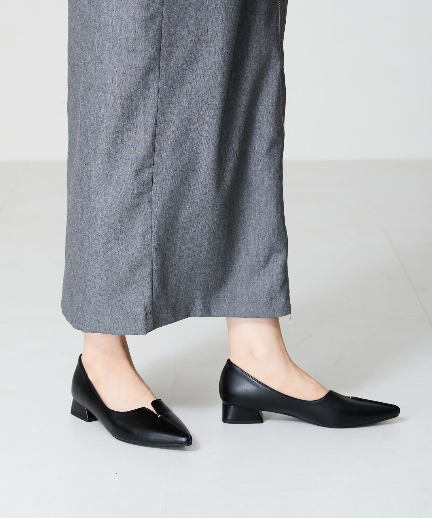 ORiental TRaffic「【WEB限定/累計2万足突破】フレア ヒール ポインテッドトゥ パンプス /45301 ヒール2.8ｃｍ 通勤靴 」|パンプス|