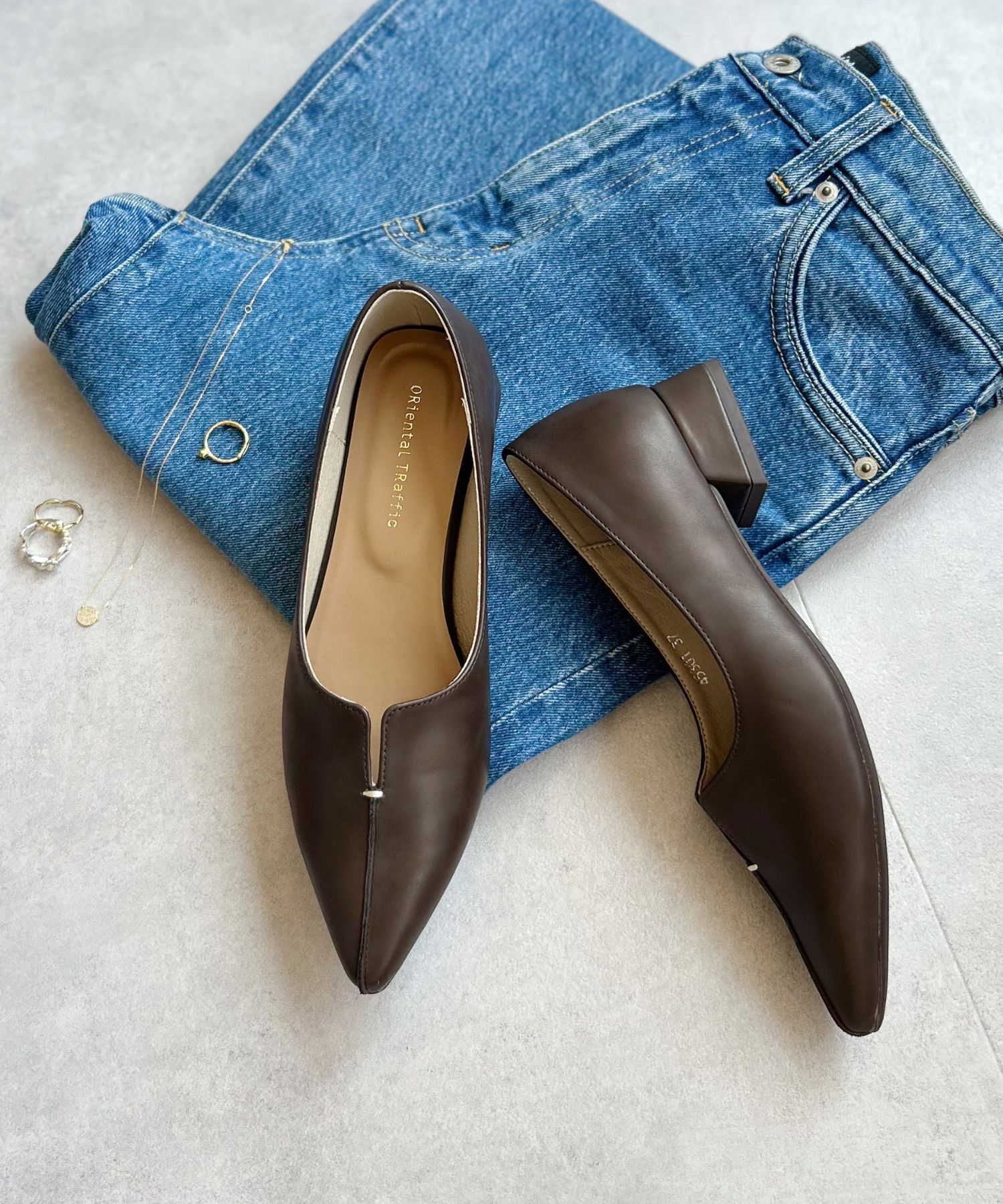 ORiental TRaffic「【WEB限定/累計2万足突破】フレア ヒール ポインテッドトゥ パンプス /45301 ヒール2.8ｃｍ 通勤靴 」|パンプス|