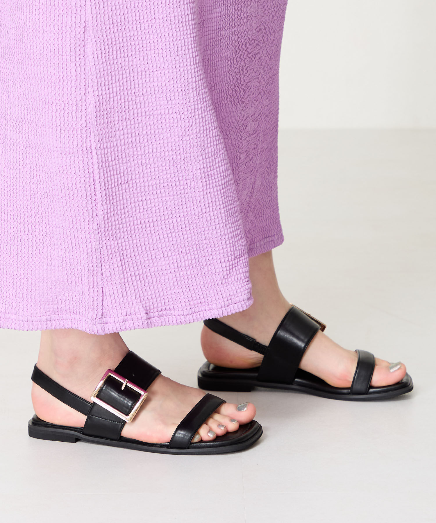 WA Oriental TRaffic「●2025春夏新作●ベルトバックルフラットサンダル/52217 サンダル トレンド 人気 フラット」|サンダル|