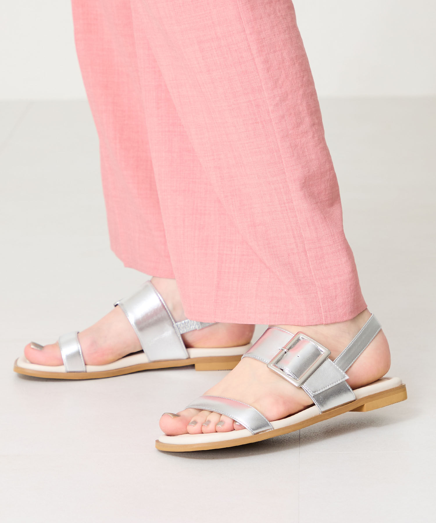 WA Oriental TRaffic「●2025春夏新作●ベルトバックルフラットサンダル/52217 サンダル トレンド 人気 フラット」|サンダル|