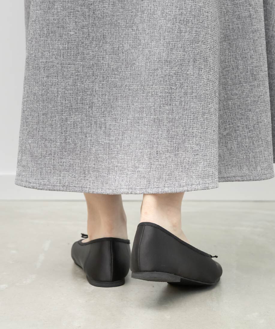  「軽量 スクエアトゥフラットパンプス」|パンプス|