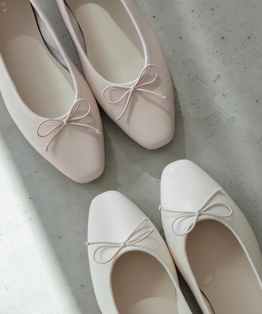  「軽量 スクエアトゥフラットパンプス」|パンプス|