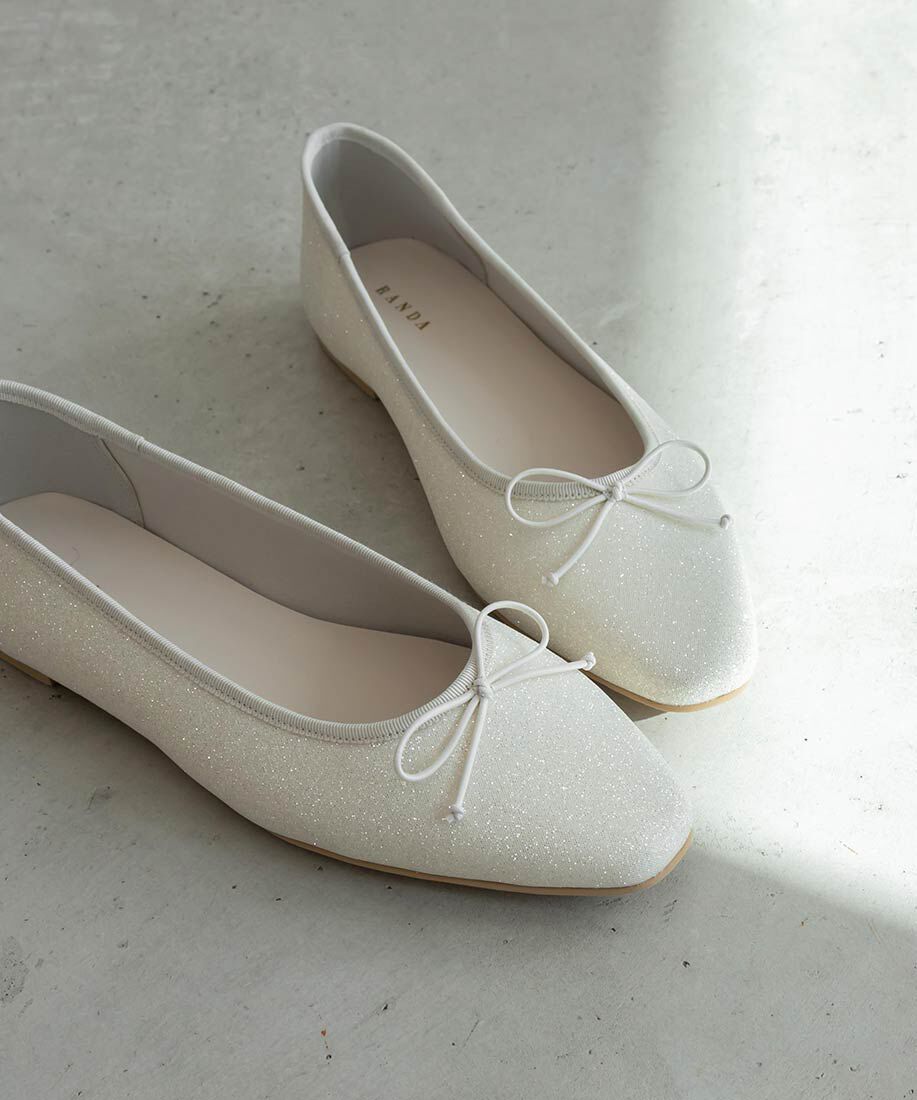  「軽量 スクエアトゥフラットパンプス」|パンプス|