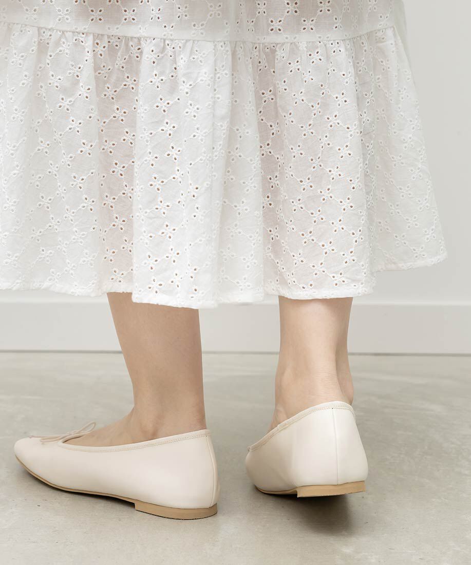  「軽量 スクエアトゥフラットパンプス」|パンプス|