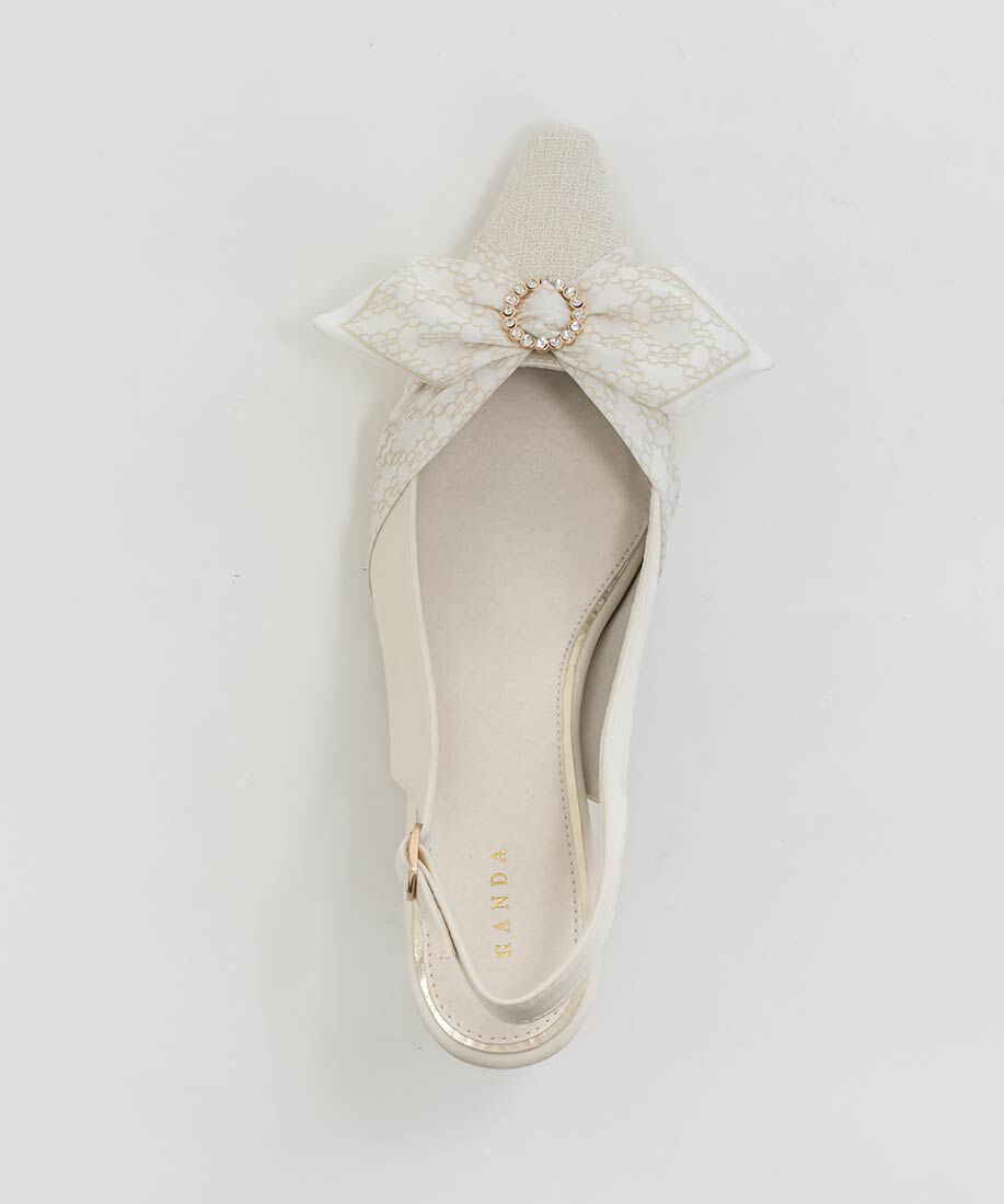  「モノグラムスカーフバックストラップパンプス」|パンプス|