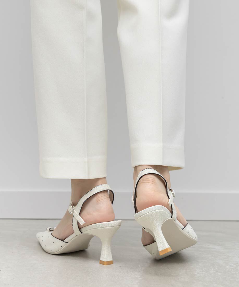  「ミニリボンアンクルストラップパンプス」|パンプス|