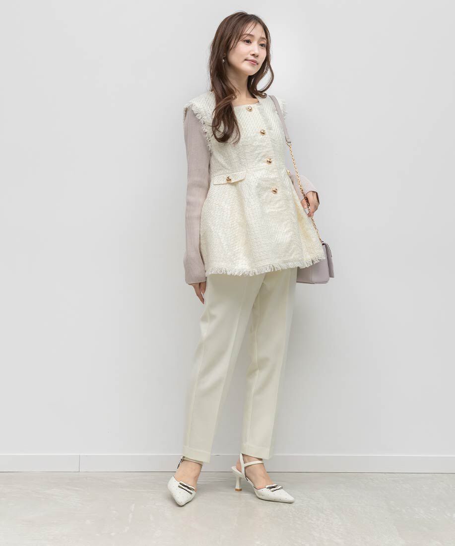  「ミニリボンアンクルストラップパンプス」|パンプス|