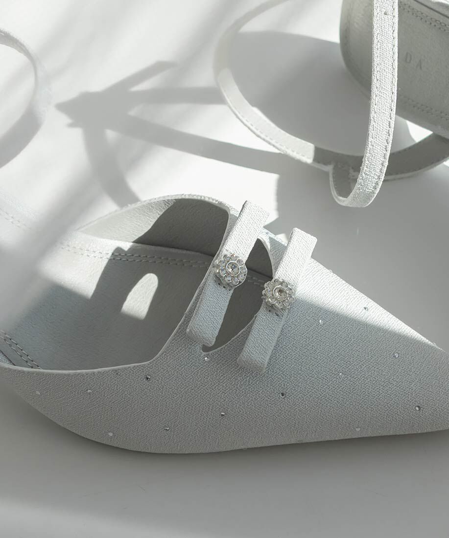  「ミニリボンアンクルストラップパンプス」|パンプス|