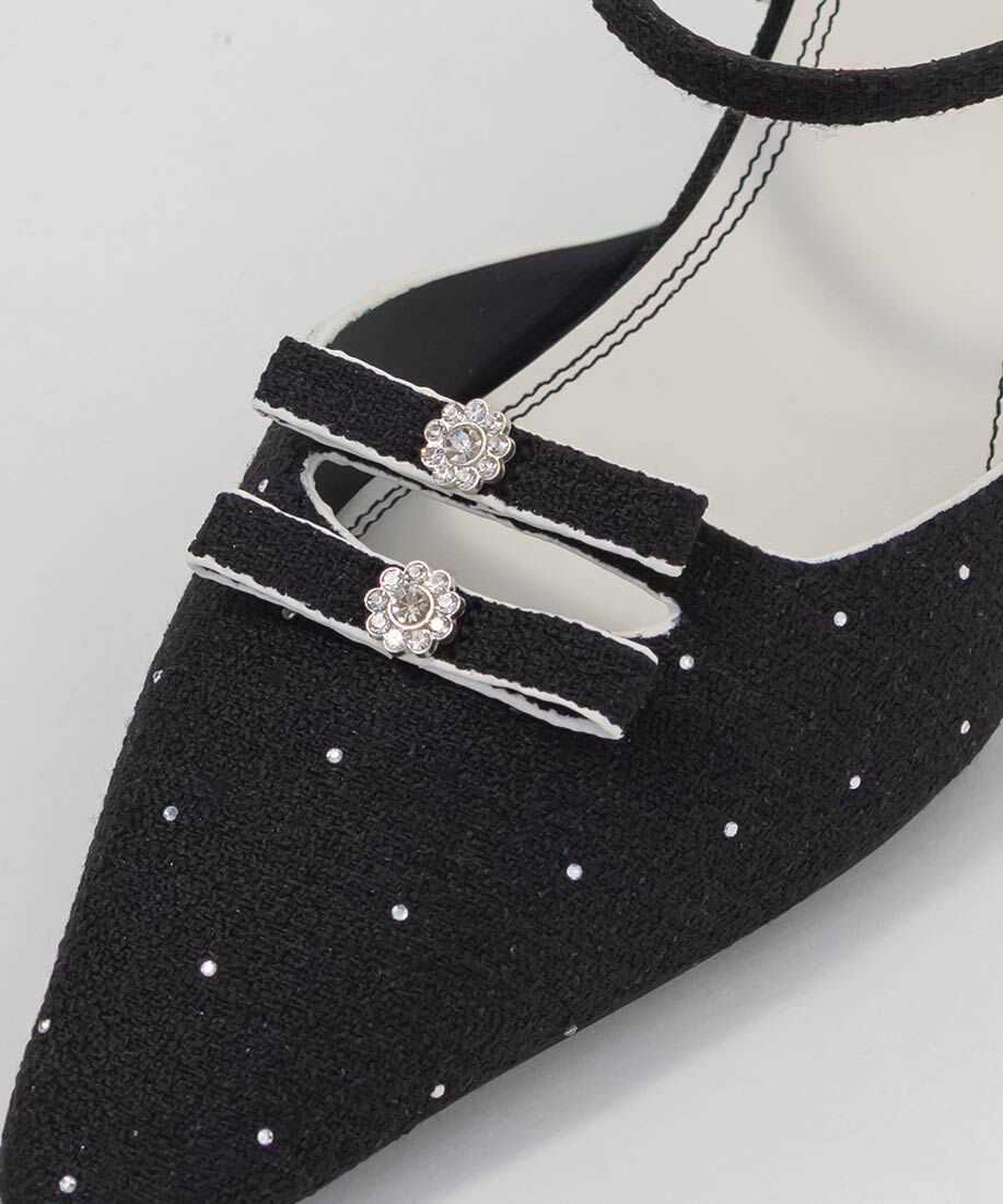  「ミニリボンアンクルストラップパンプス」|パンプス|