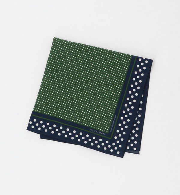 UNITED ARROWS「ドット バンダナ」|ハンカチ|DK.GREEN