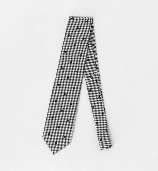 UNITED ARROWS「ハウンドトゥース ドット ネクタイ」|ネクタイ・蝶ネクタイ|BLACK