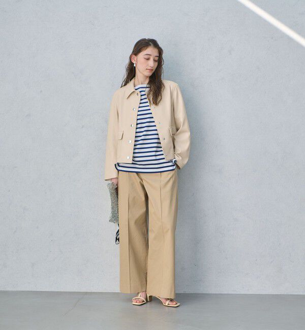 UNITED ARROWS「レザーライク ショートブルゾン」|ブルゾン・スタジャン|