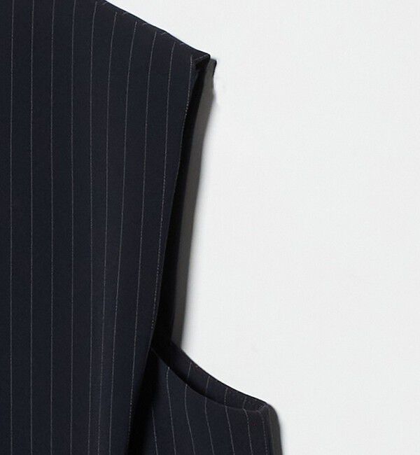 UNITED ARROWS「Drapy タック ノースリーブ ストライプ ワンピース ‐ウォッシャブル‐」|ワンピース|