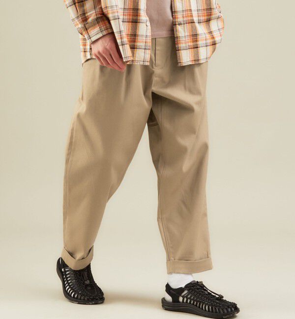 UNITED ARROWS green label relaxing「【別注】【WEB限定】＜3/2 WORKS＞GLR 2プリーツ チノパンツ」|チノ|