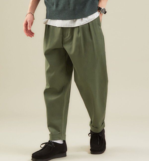 UNITED ARROWS green label relaxing「【別注】【WEB限定】＜3/2 WORKS＞GLR 2プリーツ チノパンツ」|チノ|