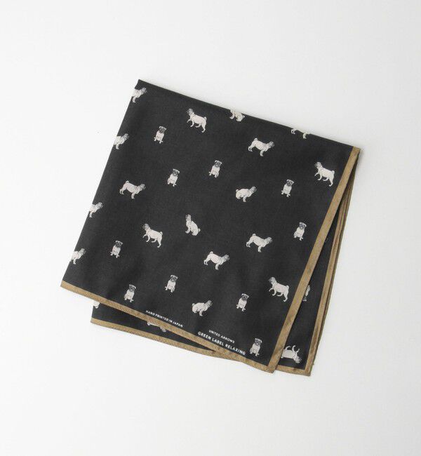 UNITED ARROWS green label relaxing「GLR シーアイランド パグ ハンカチ」|ハンカチ|BLACK