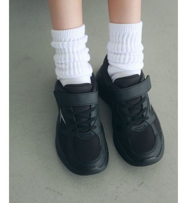 UNITED ARROWS green label relaxing「【別注】＜瞬足＞プラットフォーム スニーカー / キッズ   19cm-25cm」|スニーカー|BLACK