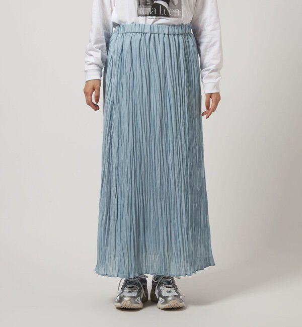 UNITED ARROWS green label relaxing「ワッシャー プリーツ スカート」|フレア|