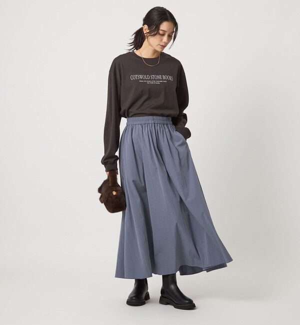 UNITED ARROWS green label relaxing「ボリューム ギャザー スカート」|フレア|