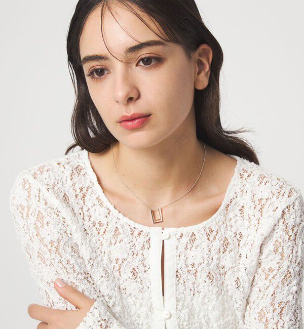 UNITED ARROWS green label relaxing「＜anisotea＞Two スクエア ネックレス」|ネックレス|